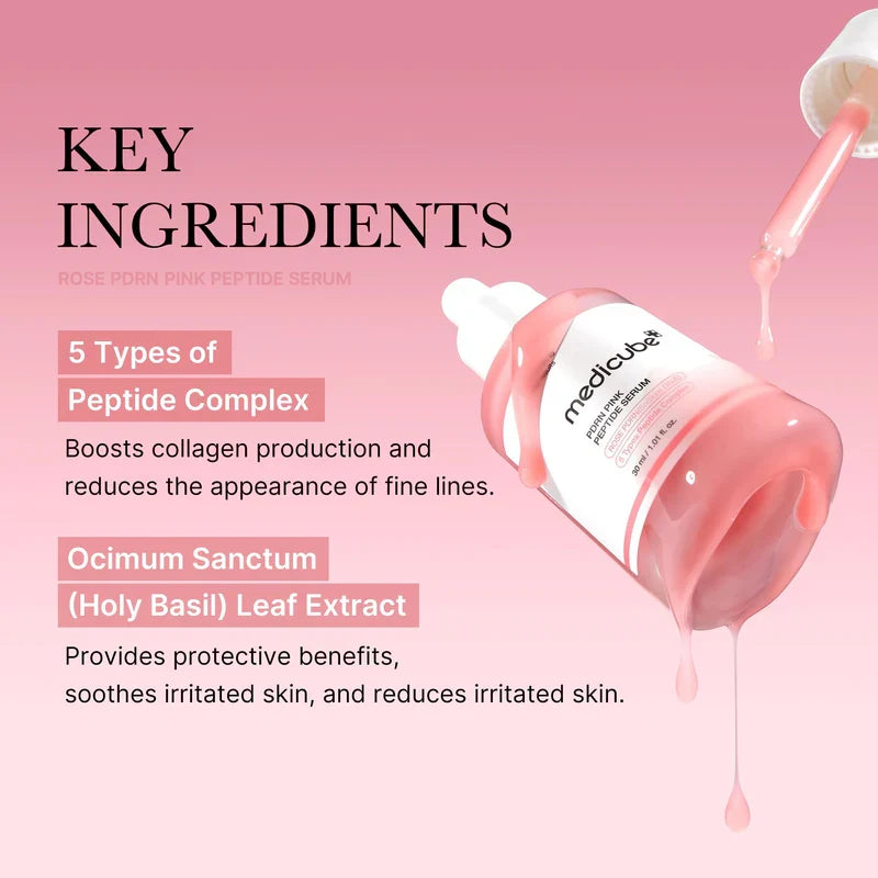 Medicube PDRN Pink Peptide Serum Glow Crush Beauty