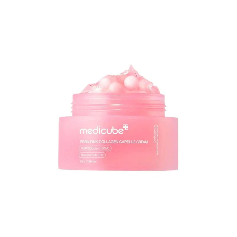 Medicube PDRN Pink Collagen Capsule Cream Glow Crush Beauty