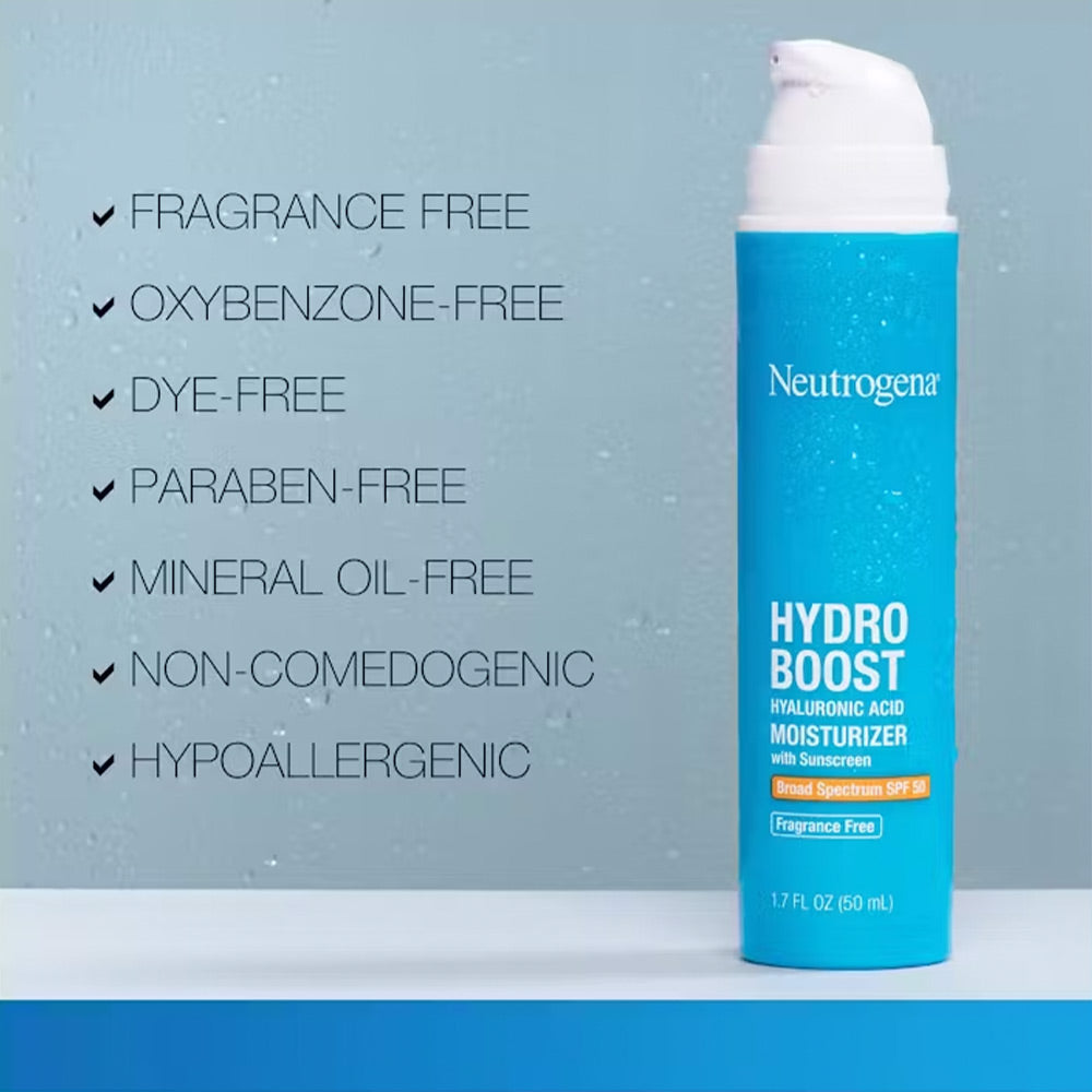 Neutrogena Hydro Boost Hyaluronic Acid Moisturizer with sunscreen Glow Crush Beauty