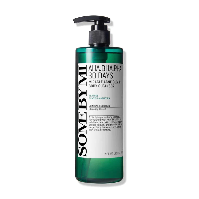SOME BY MI AHA BHA PHA 30 Days Miracle Acne Clear Body Cleanser 400ml Glow Crush Beauty