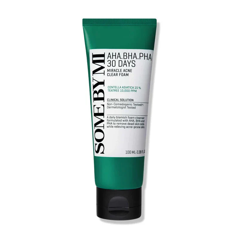 SOME BY MI AHA BHA PHA 30 Days Miracle Acne Clear Foam 100ml Glow Crush Beauty