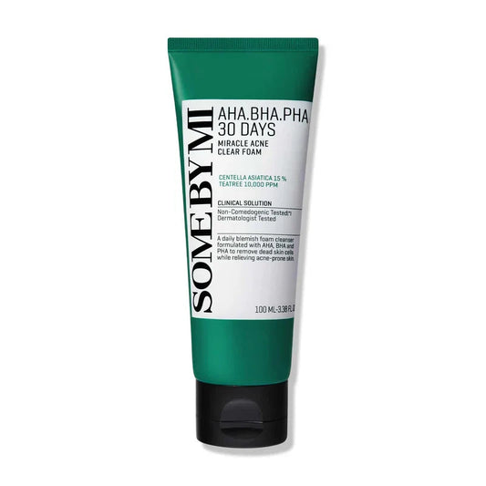 SOME BY MI AHA BHA PHA 30 Days Miracle Acne Clear Foam 100ml Glow Crush Beauty