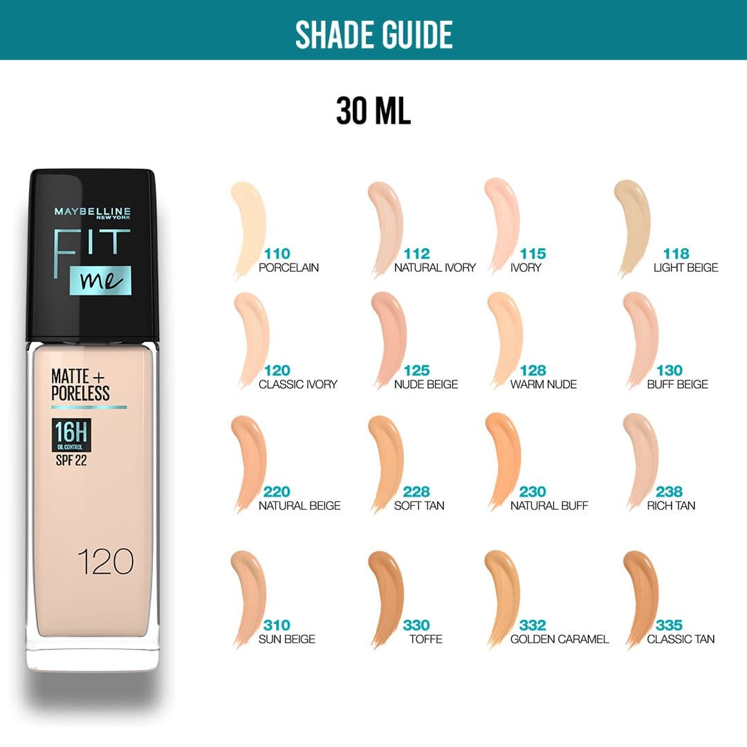 Maybelline Fit Me Matte & Poreless Liquid Foundation Glow Crush Beauty