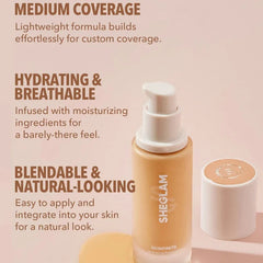 SheGlam Skinfinite Hydrating Foundation – 40ml Glow Crush Beauty