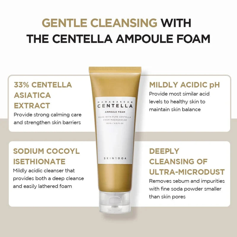 Skin1004 Madagascar Centella Ampoule Foam Glow Crush Beauty