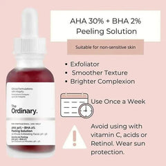 The Ordinary AHA 30% + BHA 2% Peeling Solution Glow Crush Beauty
