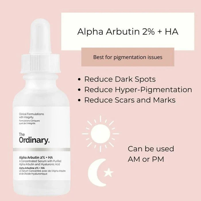 The Ordinary Alpha Arbutin 2% + HA Serum Glow Crush Beauty
