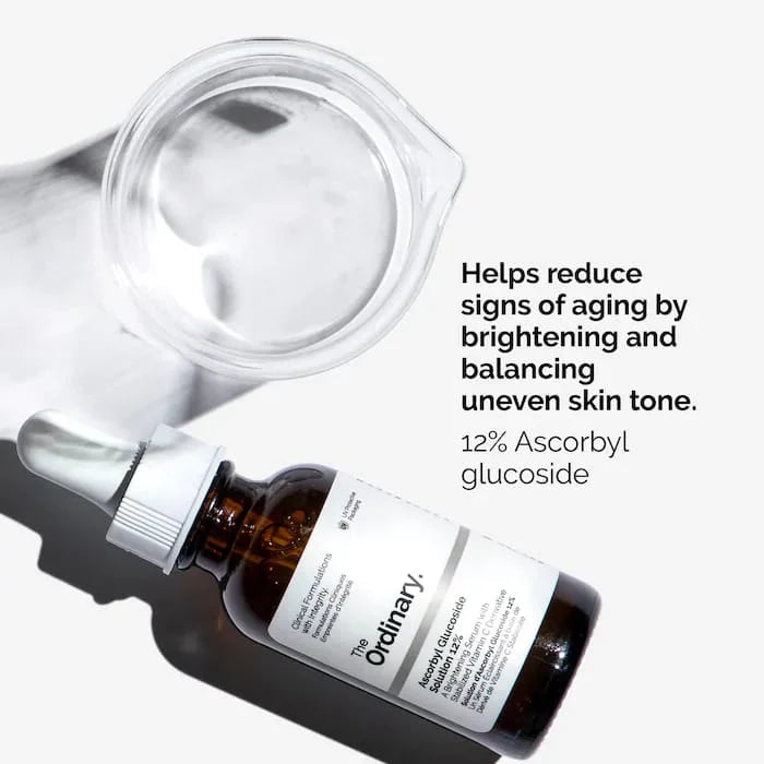 The Ordinary Ascorbyl Glucoside Solution 12% Glow Crush Beauty