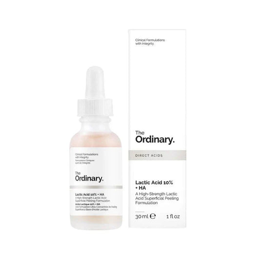 The Ordinary Lactic Acid 10% + HA 2% Superficial Peeling Formulation Glow Crush Beauty