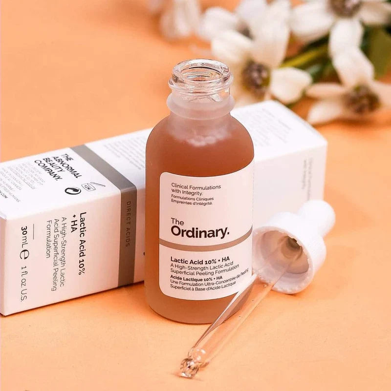 The Ordinary Lactic Acid 10% + HA 2% Superficial Peeling Formulation Glow Crush Beauty