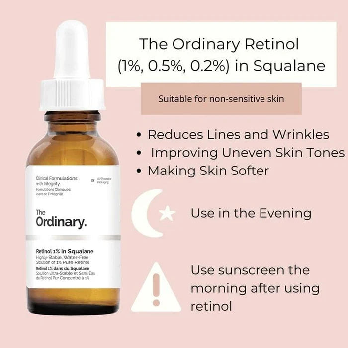 The Ordinary Retinol 1% In Squalane Glow Crush Beauty