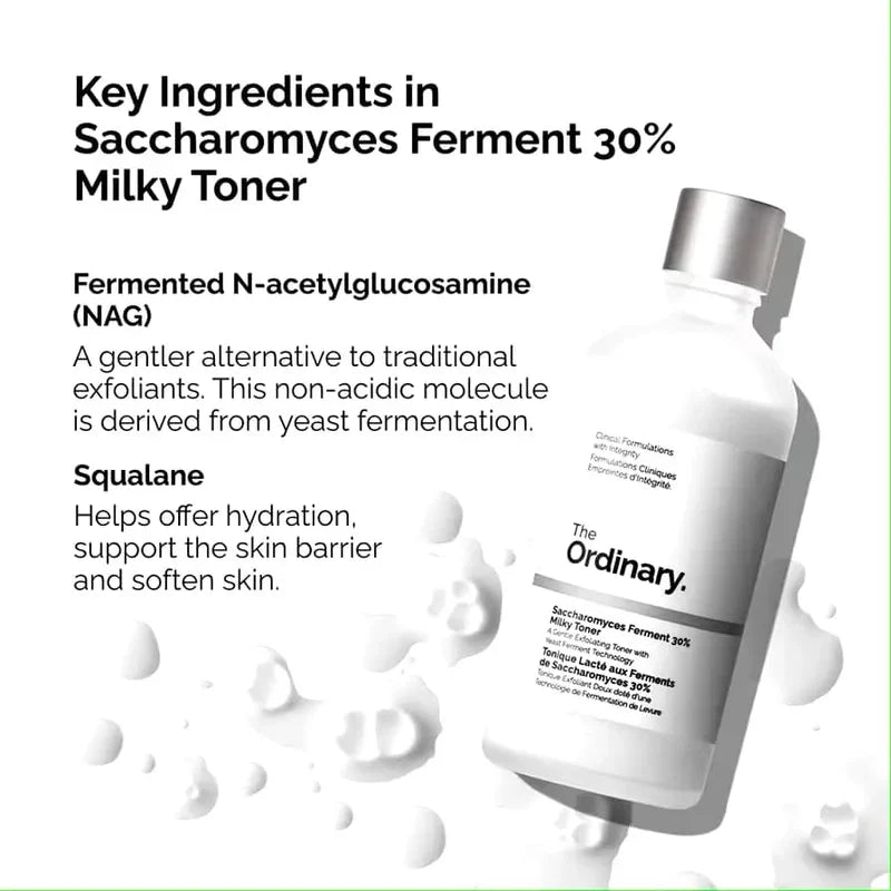 The Ordinary Saccharomyces Ferment 30% Milky Toner Glow Crush Beauty