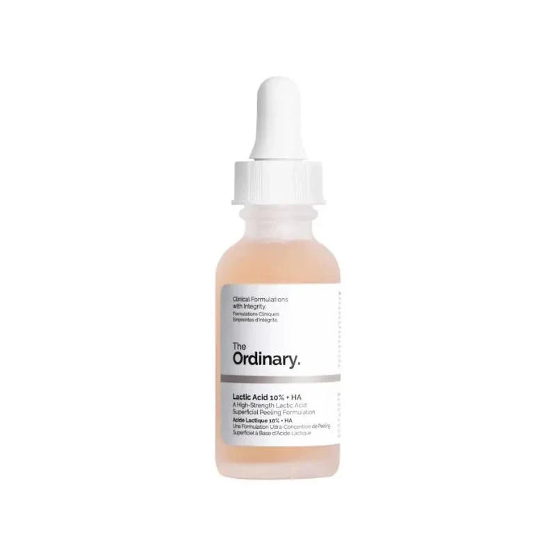 The Ordinary Lactic Acid 10% + HA 2% Superficial Peeling Formulation Glow Crush Beauty