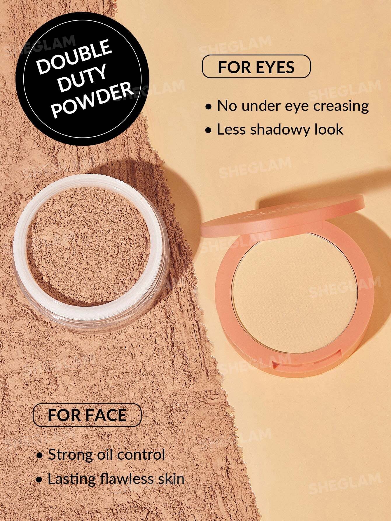 Sheglam Insta-Ready Face & Under Eye Setting Powder Duo Glow Crush Beauty