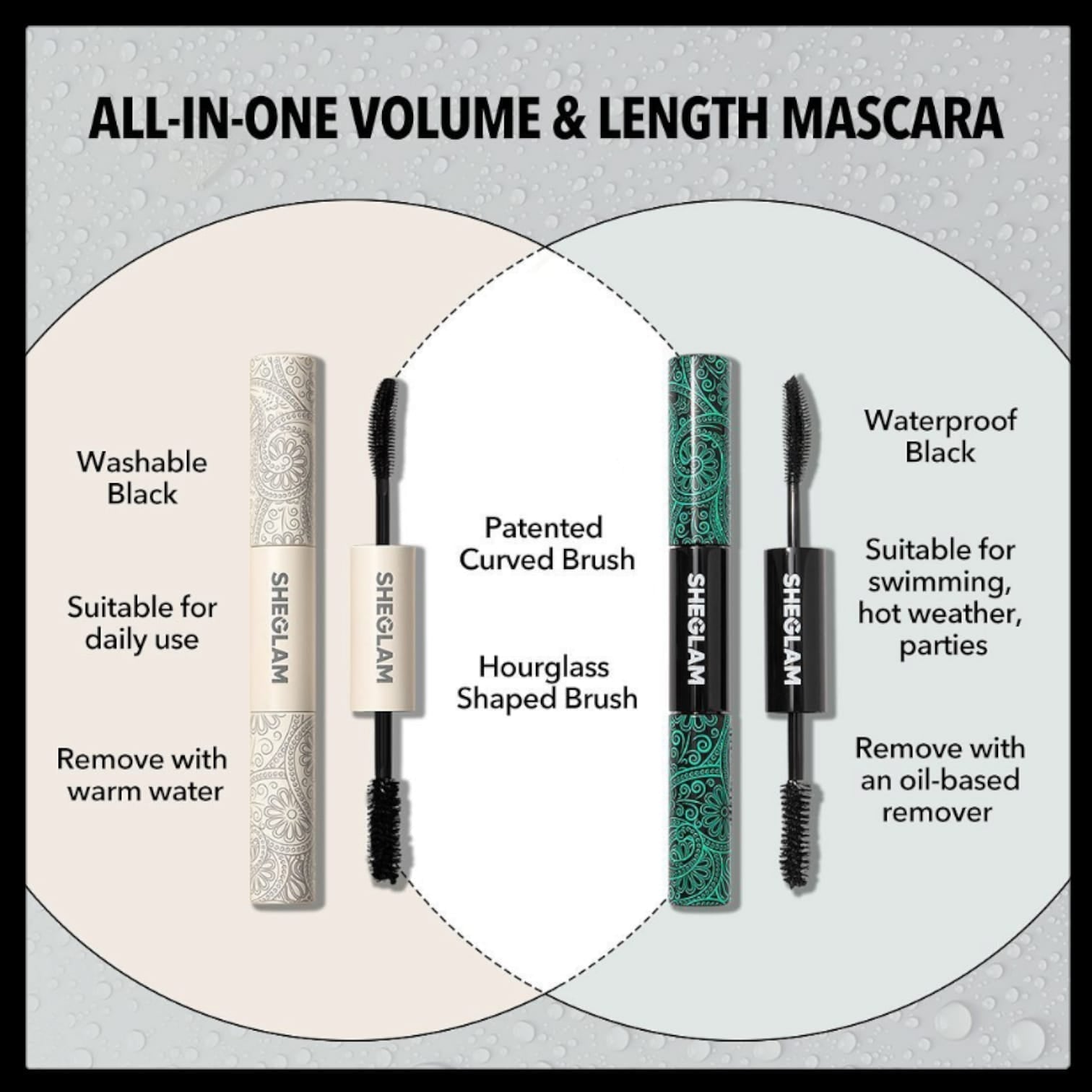 SheGlam All-in-One Volume & Length Mascara Glow Crush Beauty