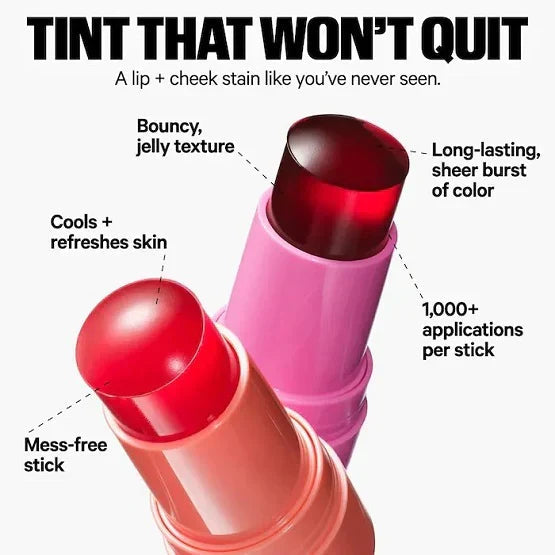MILK MAKEUP Cooling Water Jelly Tint – Dual Lip & Cheek Blush Stain Glow Crush Beauty