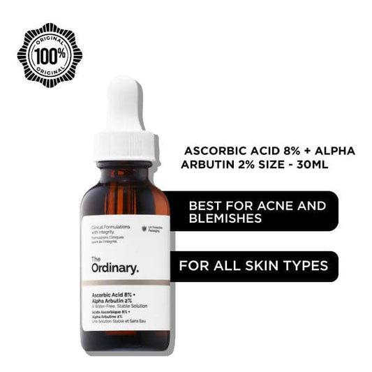 The Ordinary Ascorbic Acid 8% + Alpha Arbutin 2% Serum Glow Crush Beauty