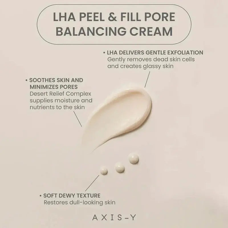 Axis-Y LHA Peel & Fill Pore Balancing Cream Glow Crush Beauty