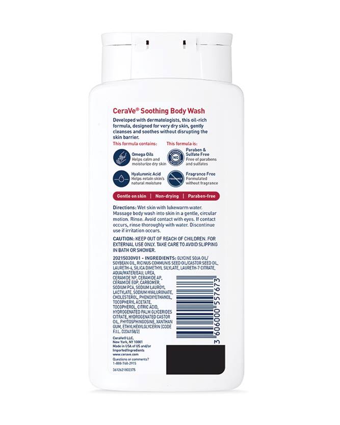 CeraVe Soothing Body Wash for Very Dry Skin – 296ml Glow Crush Beauty