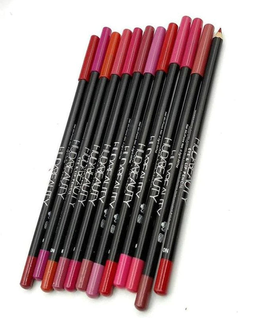 Huda Beauty Lip and Eye Pencil – Pack of 12 Glow Crush Beauty