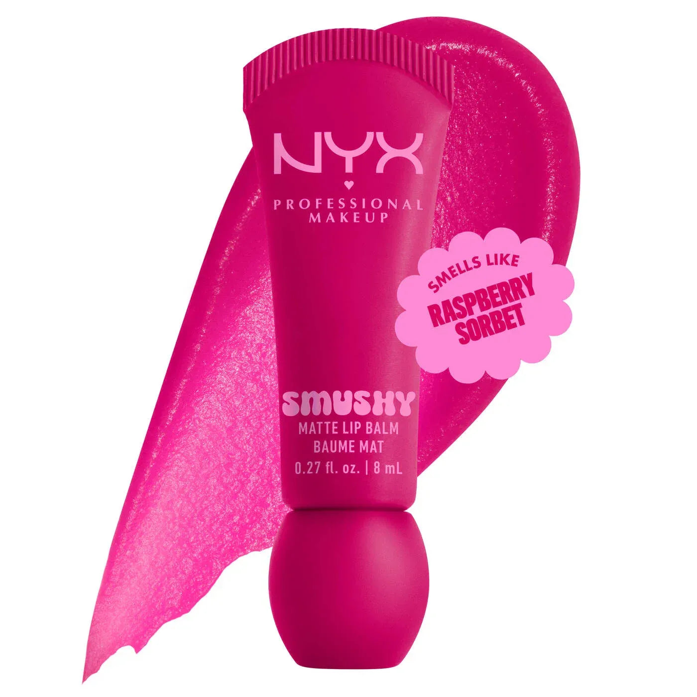 NYX  Smushy Matte Lip Balm, Tinted Lip Moisturizer with Soft, Matte Finish Glow Crush Beauty