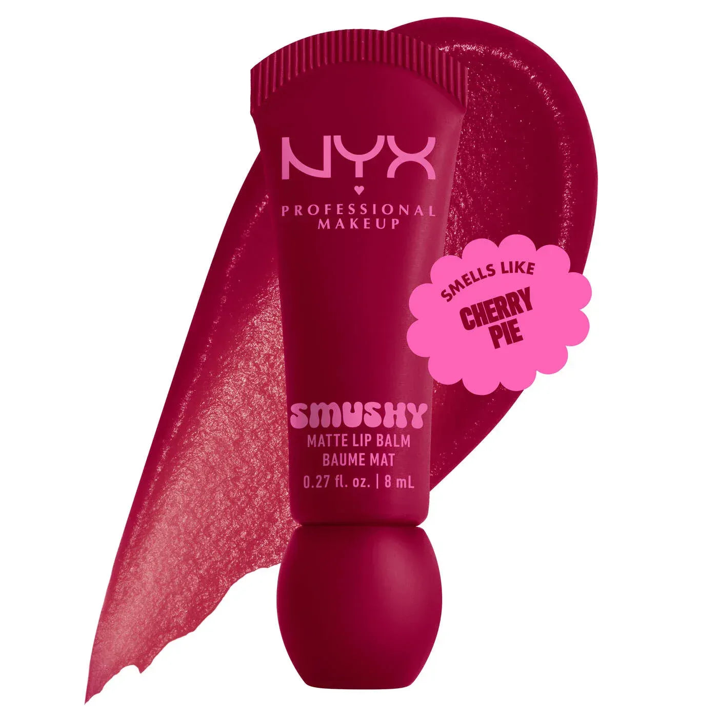 NYX  Smushy Matte Lip Balm, Tinted Lip Moisturizer with Soft, Matte Finish Glow Crush Beauty