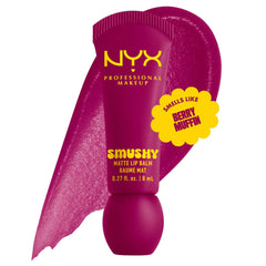 NYX  Smushy Matte Lip Balm, Tinted Lip Moisturizer with Soft, Matte Finish Glow Crush Beauty