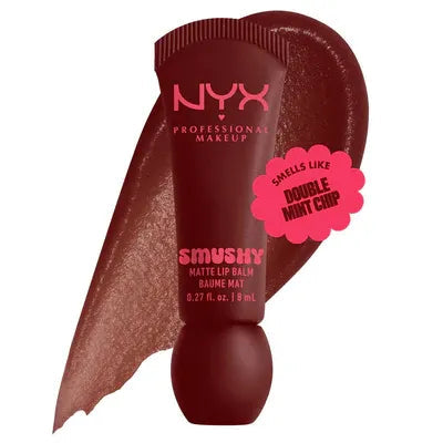NYX  Smushy Matte Lip Balm, Tinted Lip Moisturizer with Soft, Matte Finish Glow Crush Beauty